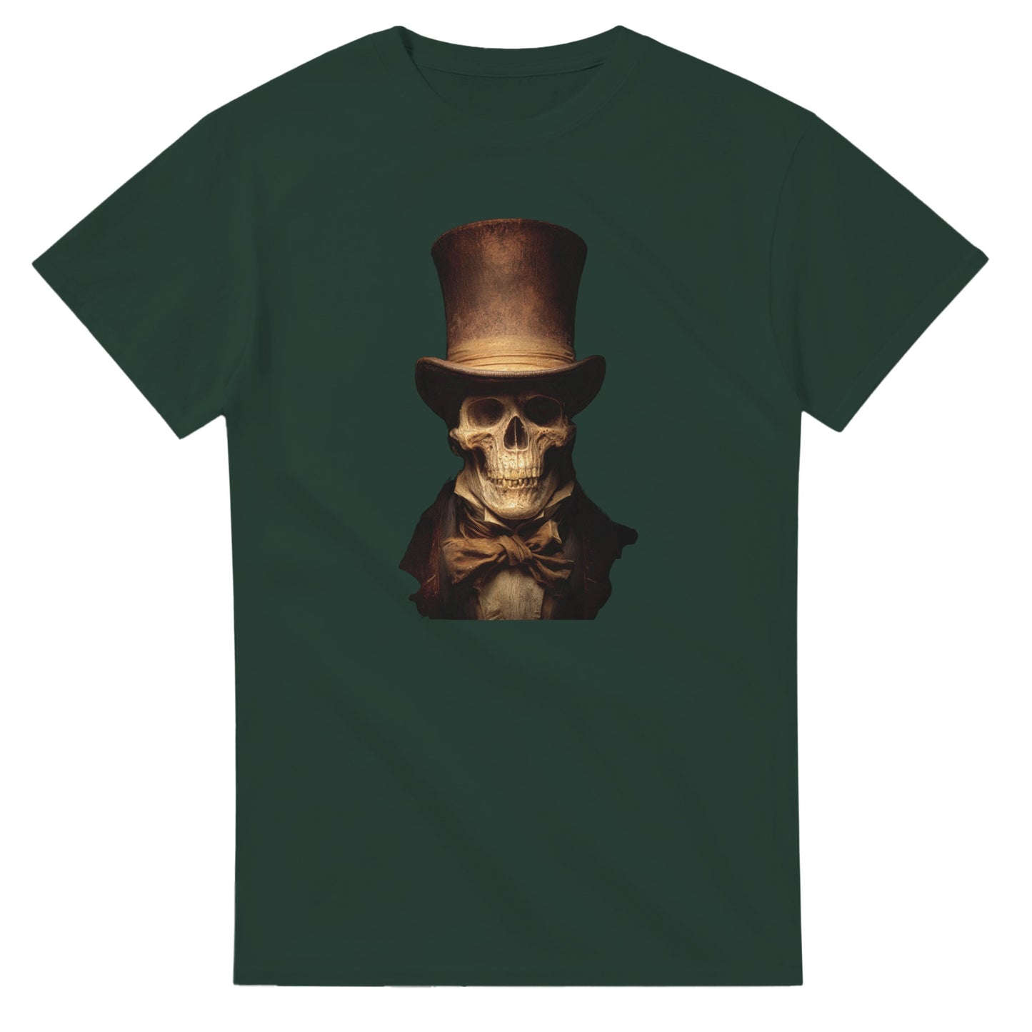 Victorian Gentleman Skull on a Heavyweight T-shirt