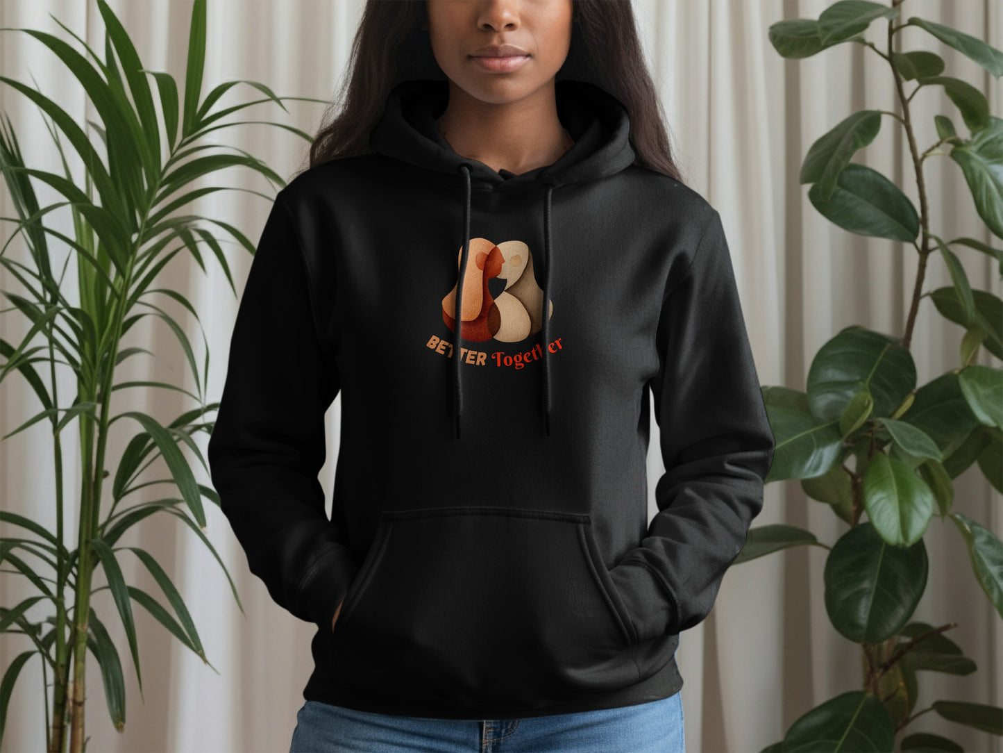 Better Together Motivational Design Graphic Hoodie
