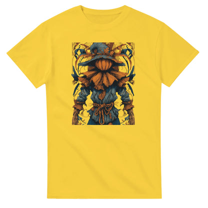 Autumn Harvest Scarecrow on a Heavyweight T-shirt