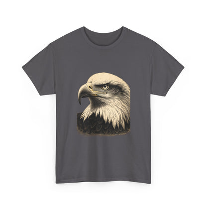 Engraved Eagle Head on a Heavyweight T-shirt
