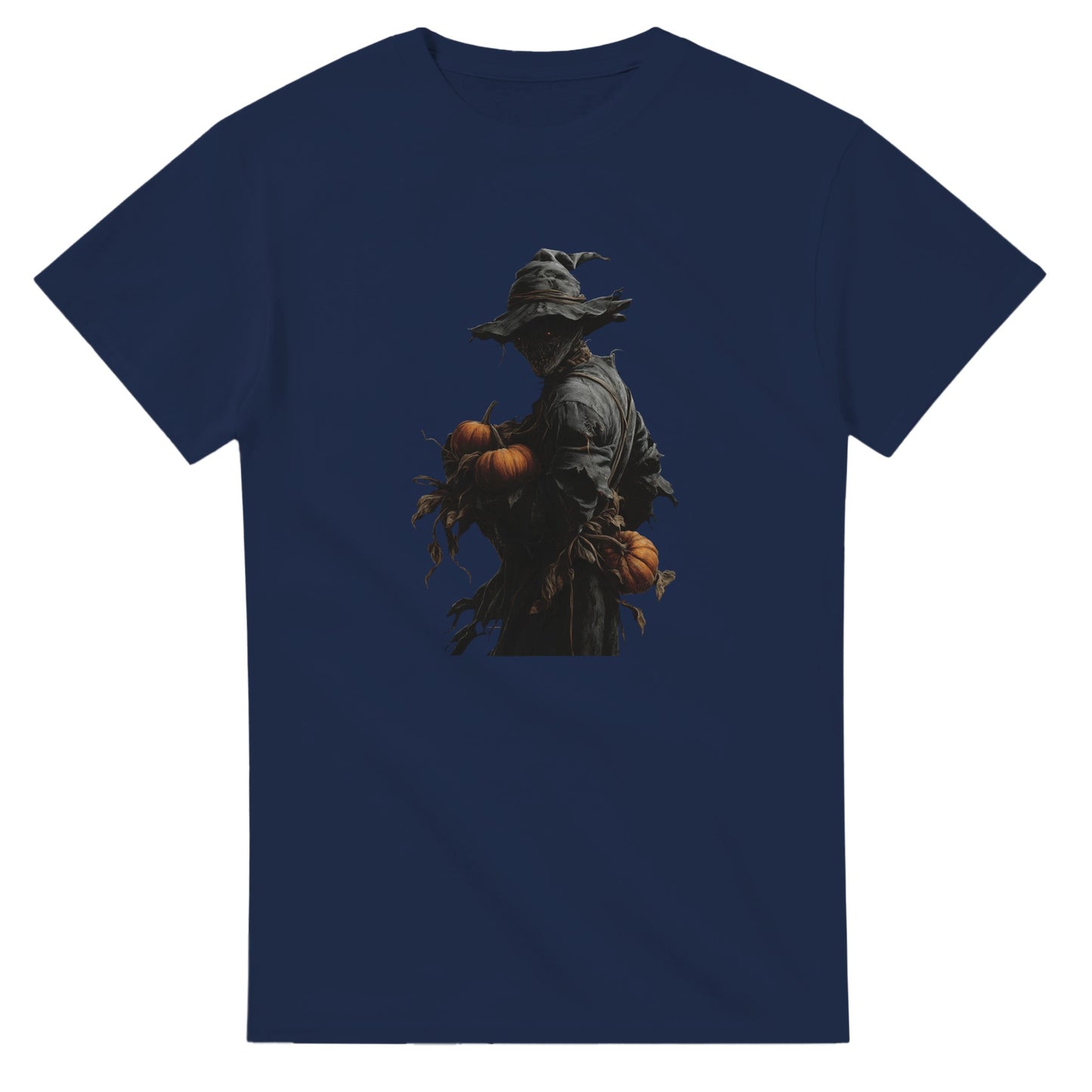 Spooky Pumpkin Scarecrow on a Heavyweight T-shirt