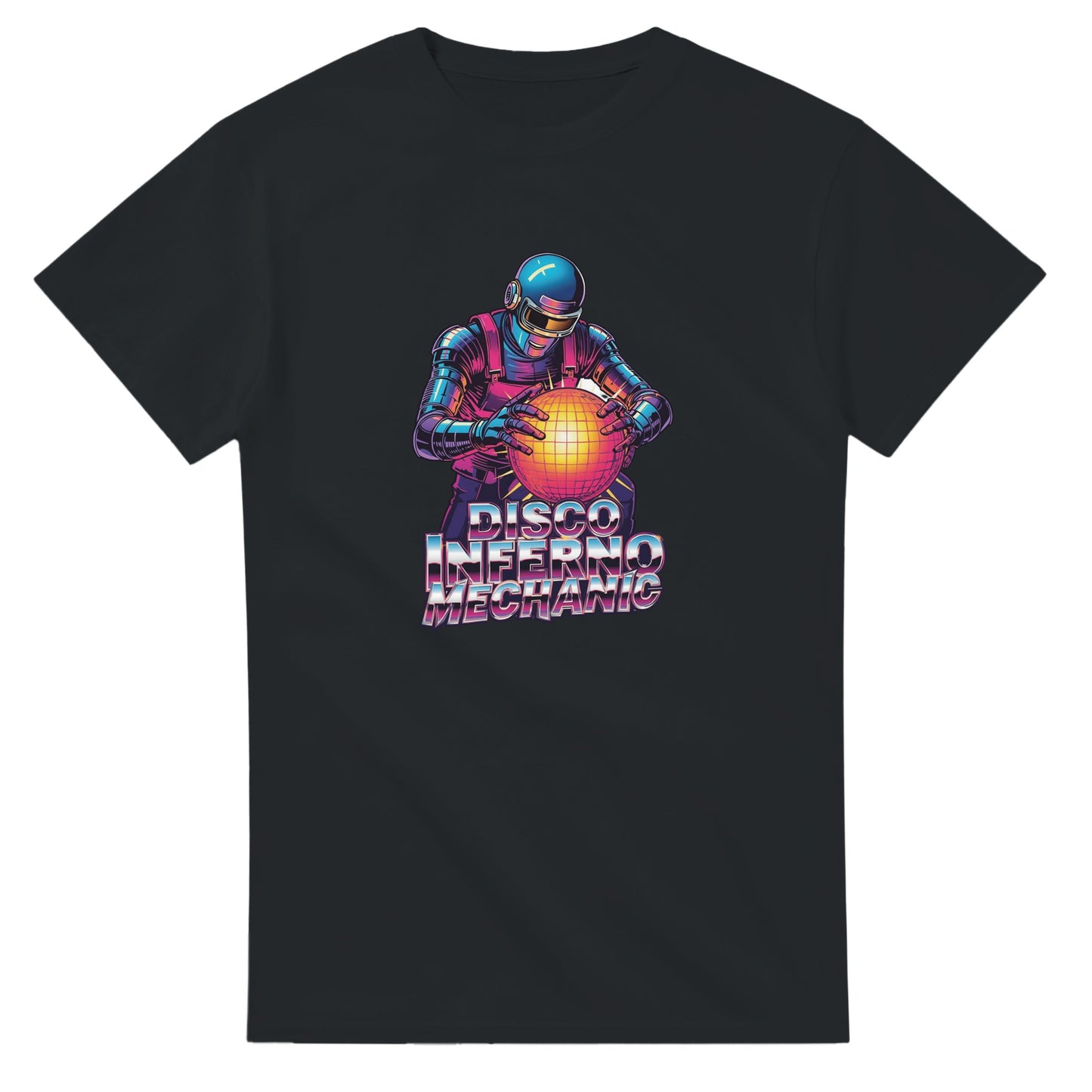 Disco Inferno Mechanic graphic design on a Heavyweight T-shirt