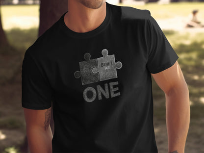 Built As One Puzzle Piece Graphic T-Shirt Product