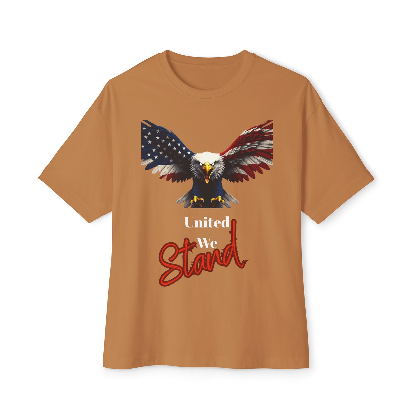 United We Stand Patriotic Eagle on a Premium Tee