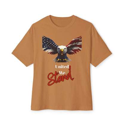 United We Stand Patriotic Eagle on a Premium Tee