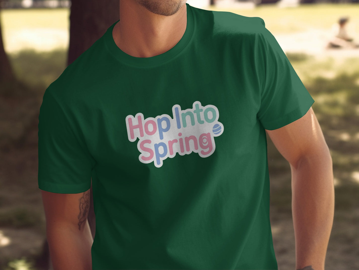 Hop Into Spring Green T-Shirt Casual Fun Design product type