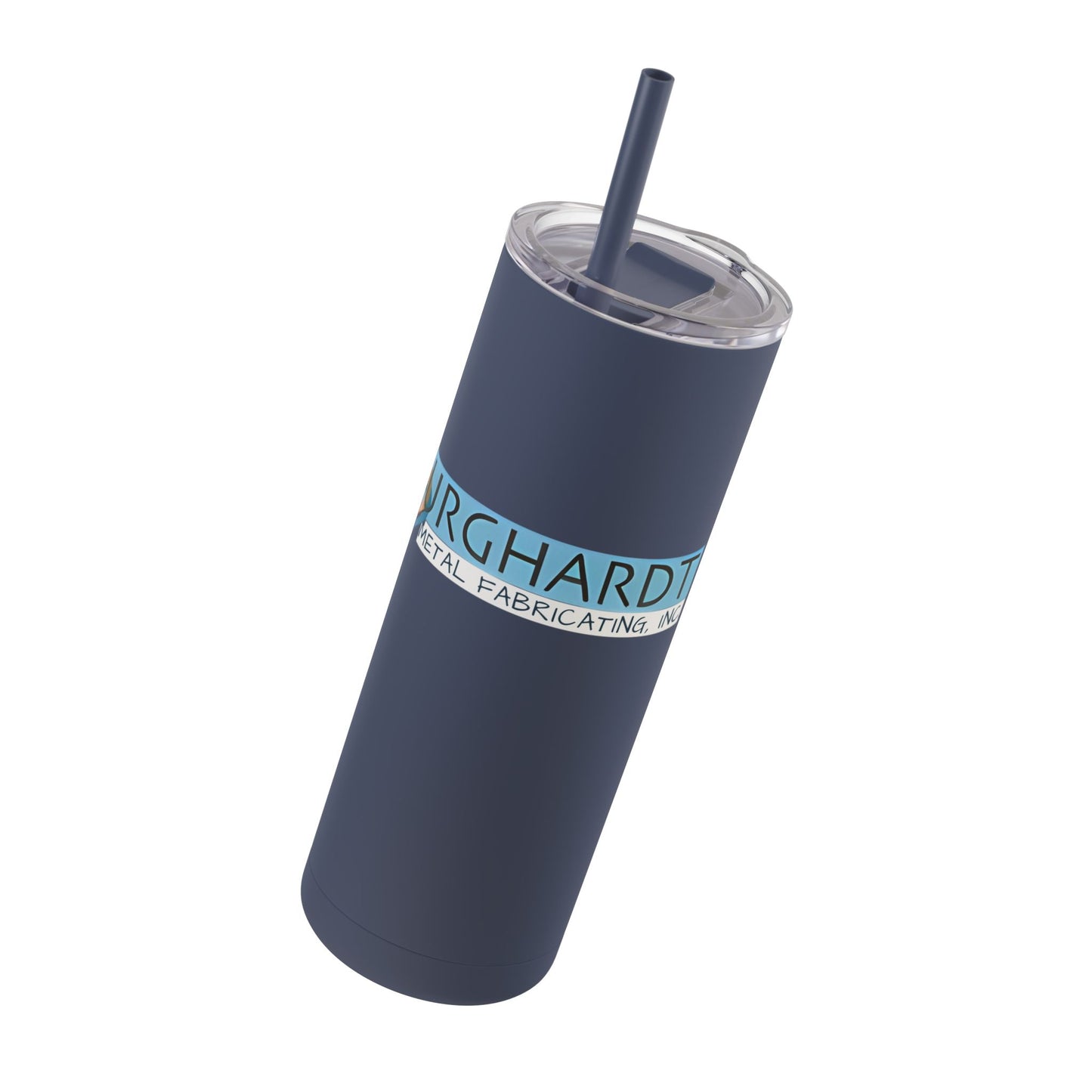 Burghardt Metal Fabricating, Inc., logo on a 20oz Insulated Skinny Tumbler