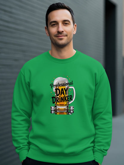 Professional Day Drinker Beer Mug Sweatshirt