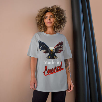Made In America Patriotic Eagle on a Champion T-shirt