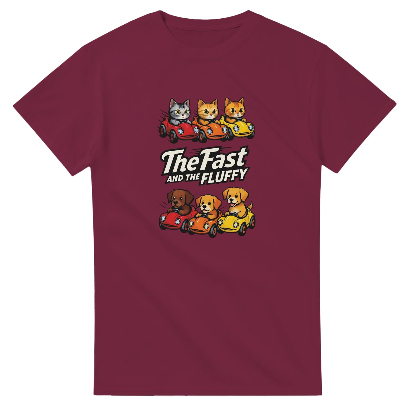 The Fast and The Fluffy graphic design on a Heavyweight T-shirt