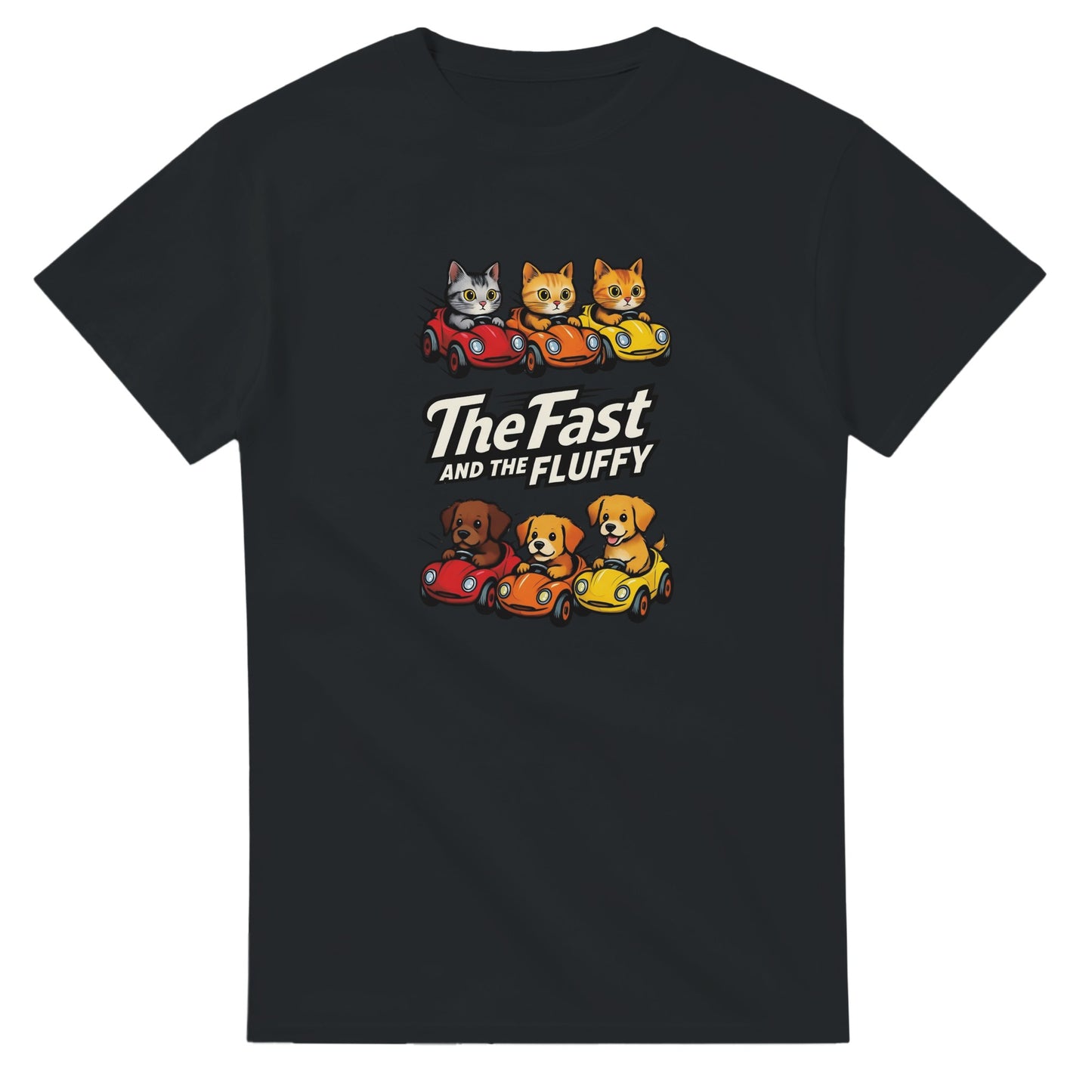 The Fast and The Fluffy graphic design on a Heavyweight T-shirt
