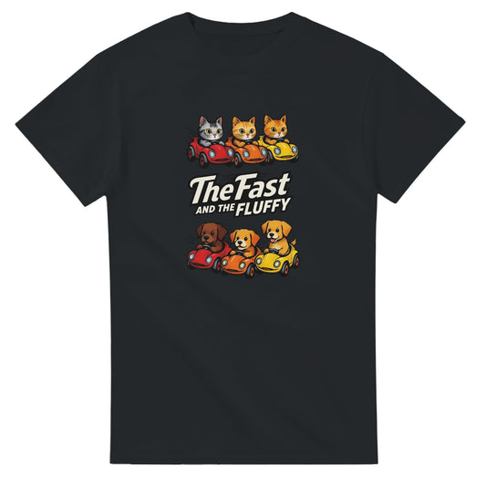 The Fast and The Fluffy graphic design on a Heavyweight T-shirt