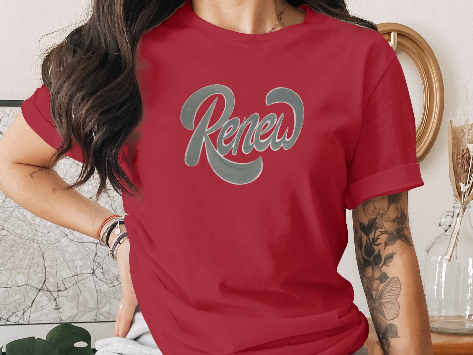 Renew Design Gray Lettering Red Crewneck product type
Red Shirt, Renew Design, Graphic Tee, Fashion Top, Casual Shirt, Women Apparel, Statement Tee, Motivation Shirt, Inspirational Top, Printed TShirt, Short Sleeve, Crew Neck, Everyday Style, Comfort Top, Unique Graphic, Modern Print, Relaxed Fit, Summer Top, Gift Idea, Positive Vibe