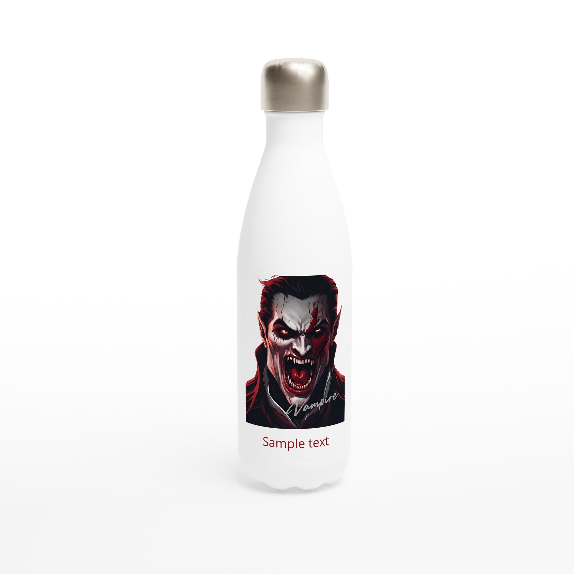 Vampire Full Face on a on a 17oz Stainless Steel Water Bottle