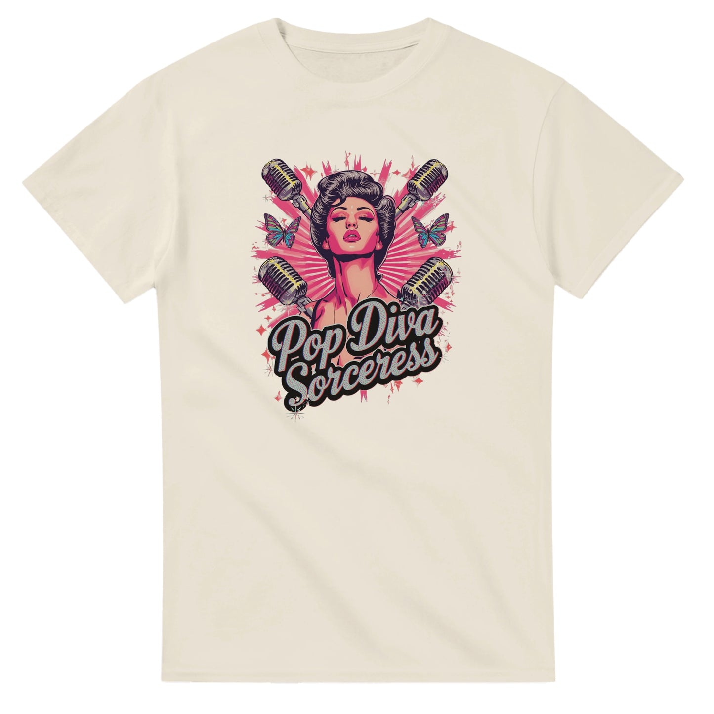 Pop Diva Sorceress graphic design on a Heavyweight T-shirt