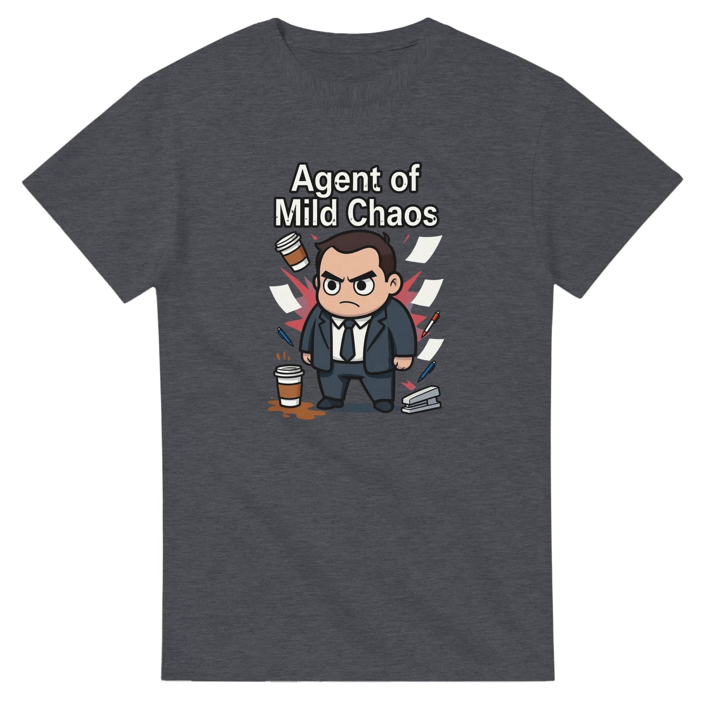 Agent of Mild Chaos graphic design on a Heavyweight T-shirt