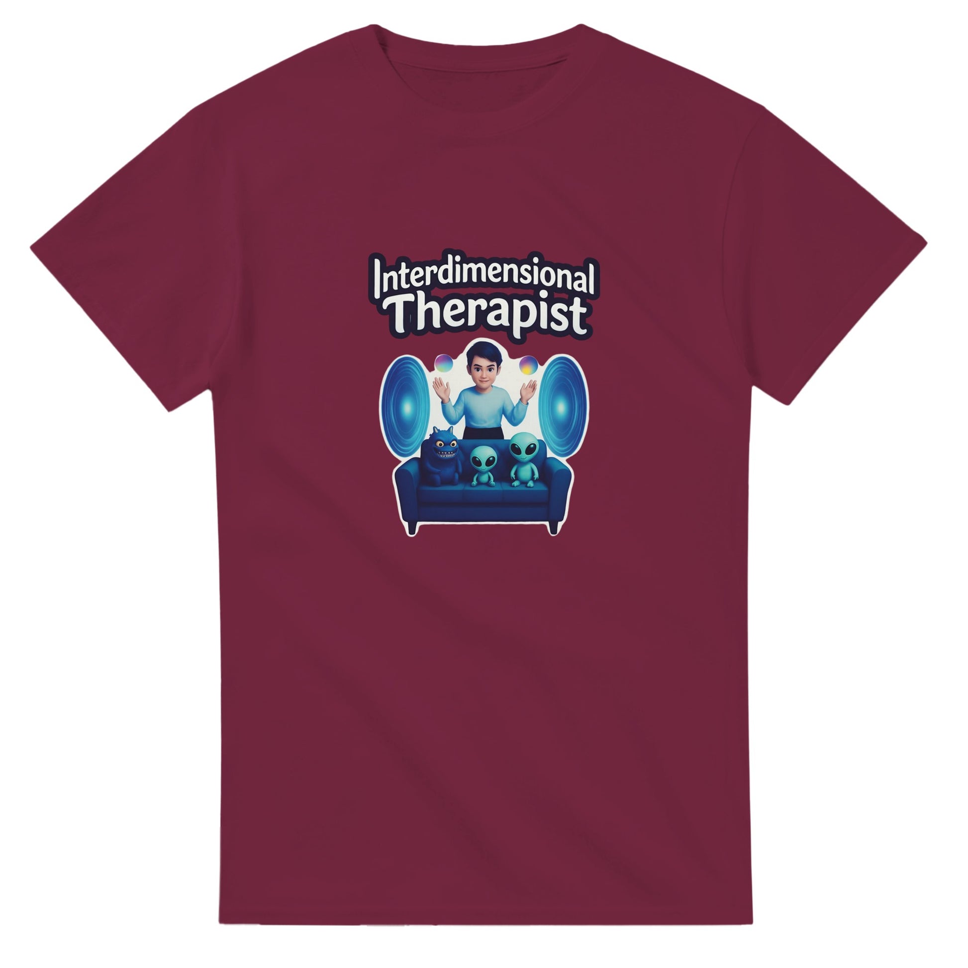 Interdimensional Therapist graphic design on a Heavyweight T-shirt