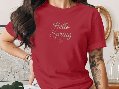 Hello Spring Graphic T-shirt for Seasonal Style