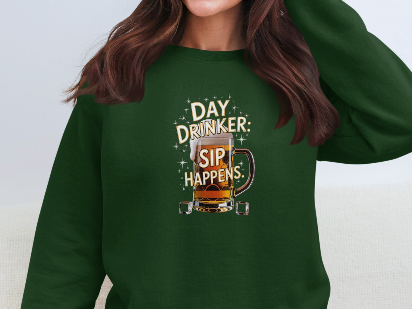 DAY DRINKER: SIP HAPPENS Beer Mug Graphic product type