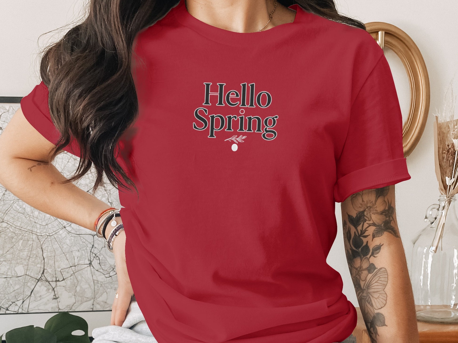 Stylish Hello Spring Printed Graphic Women's T-Shirt