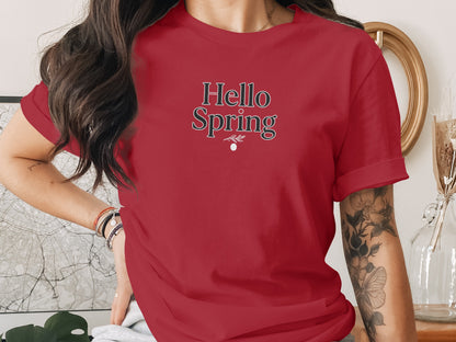 Stylish Hello Spring Printed Graphic Women's T-Shirt