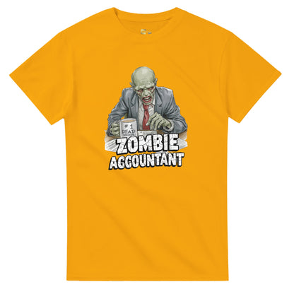 Zombie Accountant graphic design on a Heavyweight T-shirt