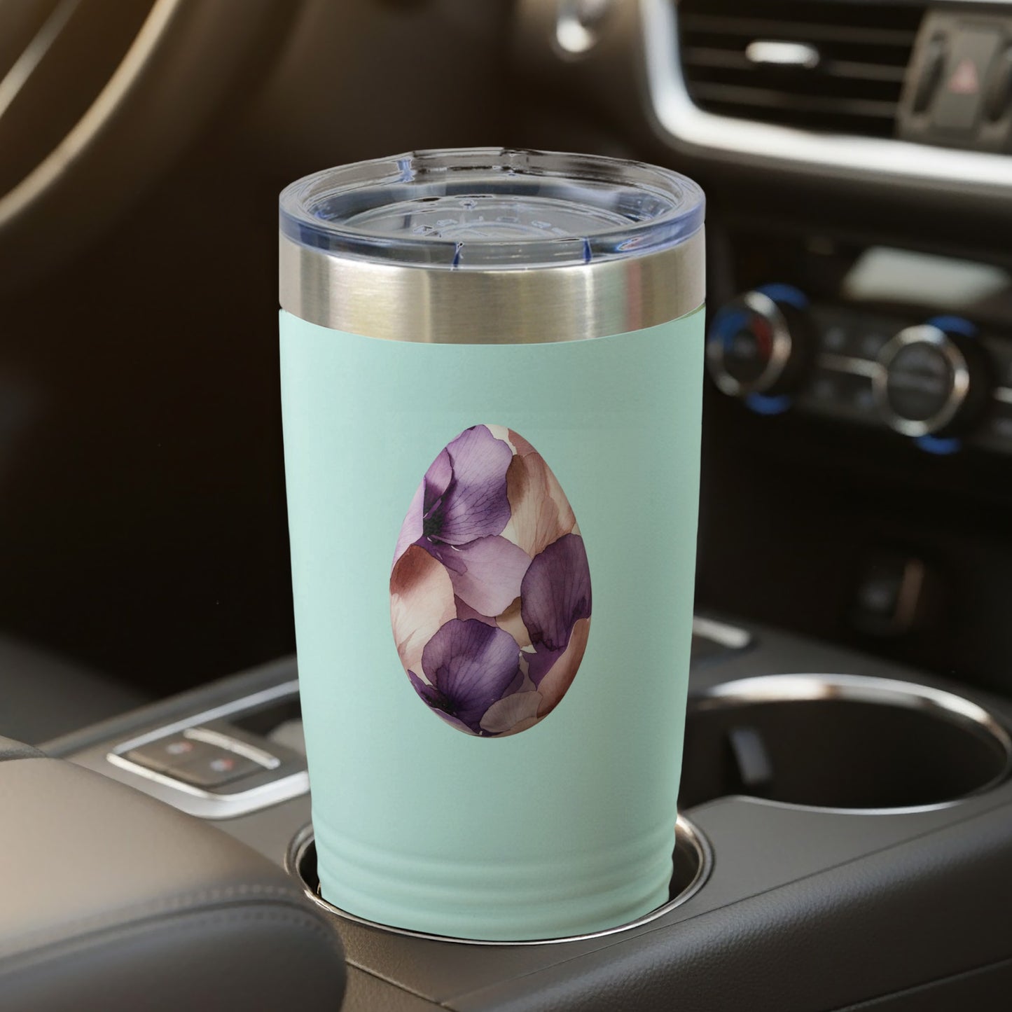 Floral Egg Design Insulated Stainless Steel Tumbler