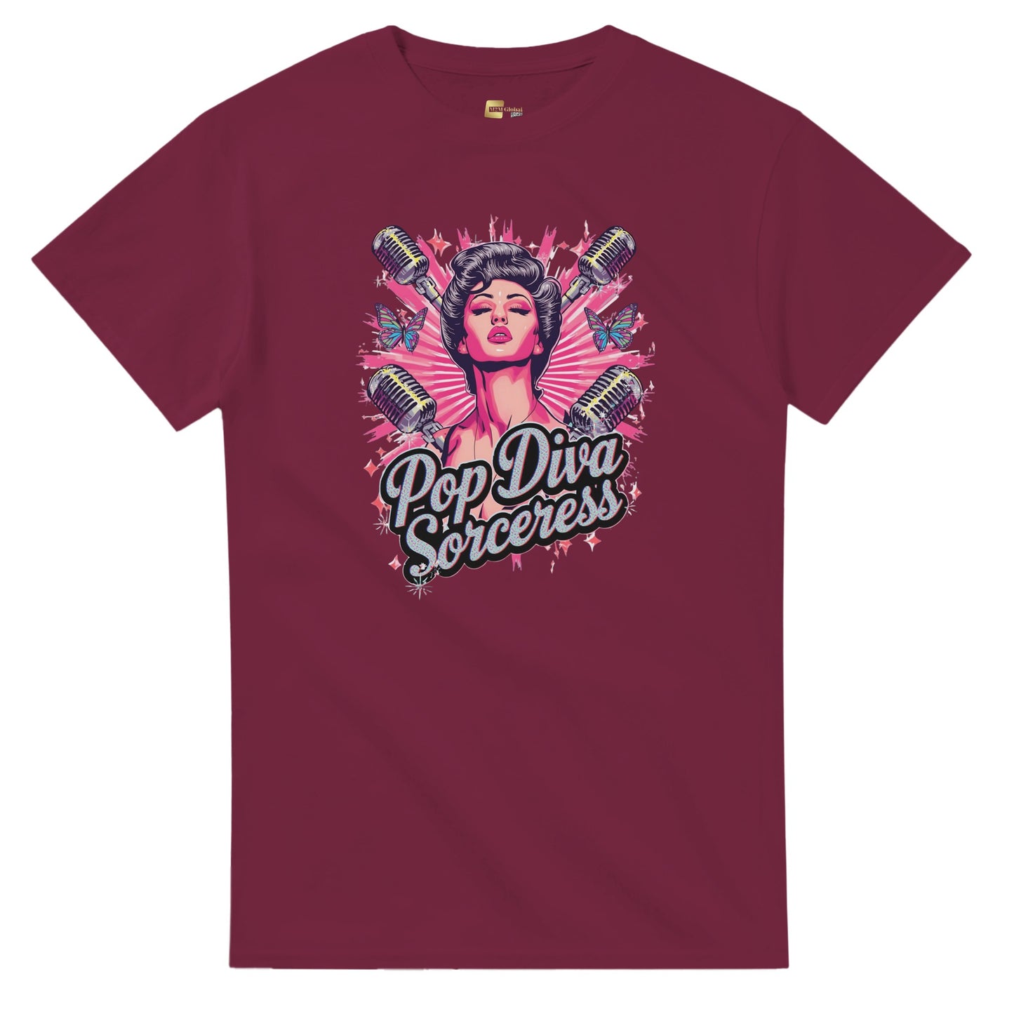 Pop Diva Sorceress graphic design on a Heavyweight T-shirt