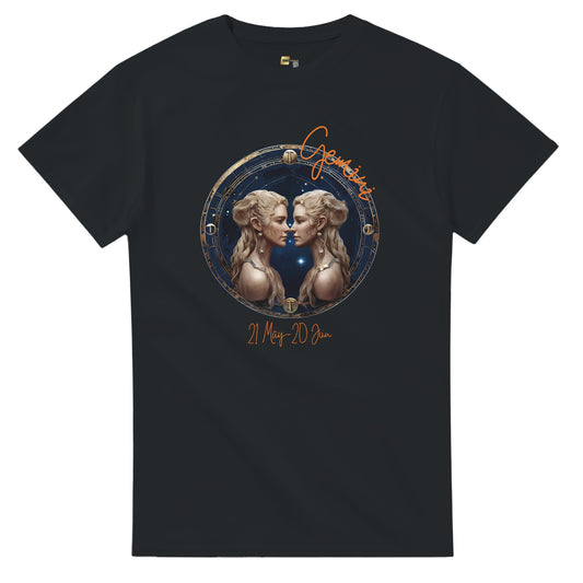 heavyweight crewneck t-shirt Astrology gemini twins personalized