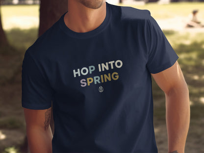 Hop Into Spring Bunny Logo Navy Apparel product type