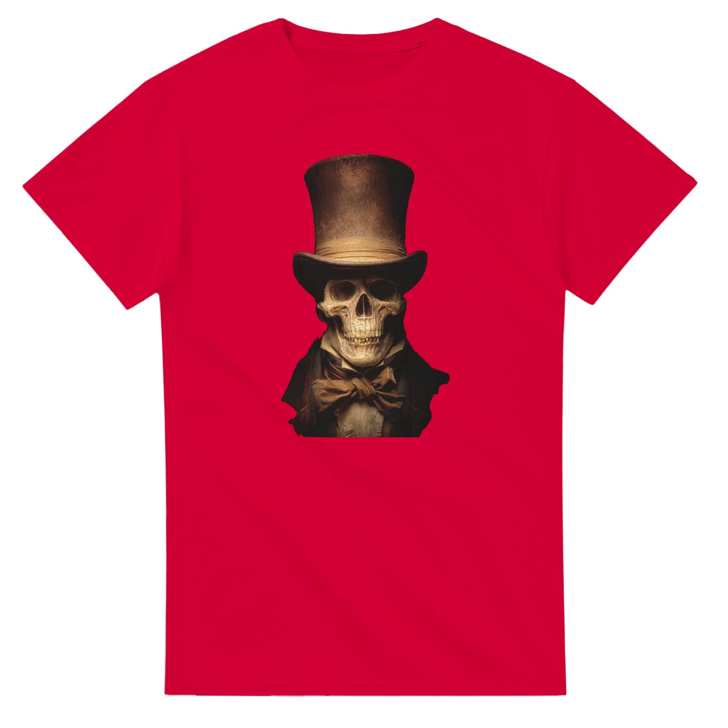 Victorian Gentleman Skull on a Heavyweight T-shirt