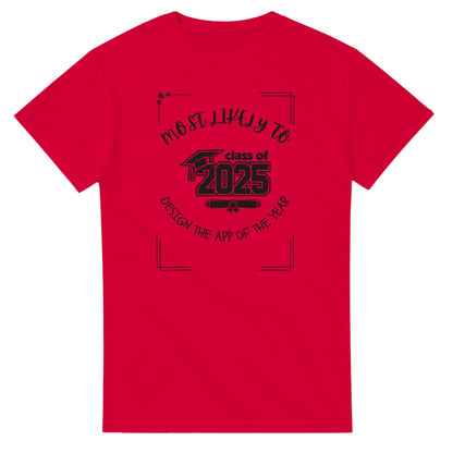 Most Likely To' high school design on a Heavyweight T-shirt 