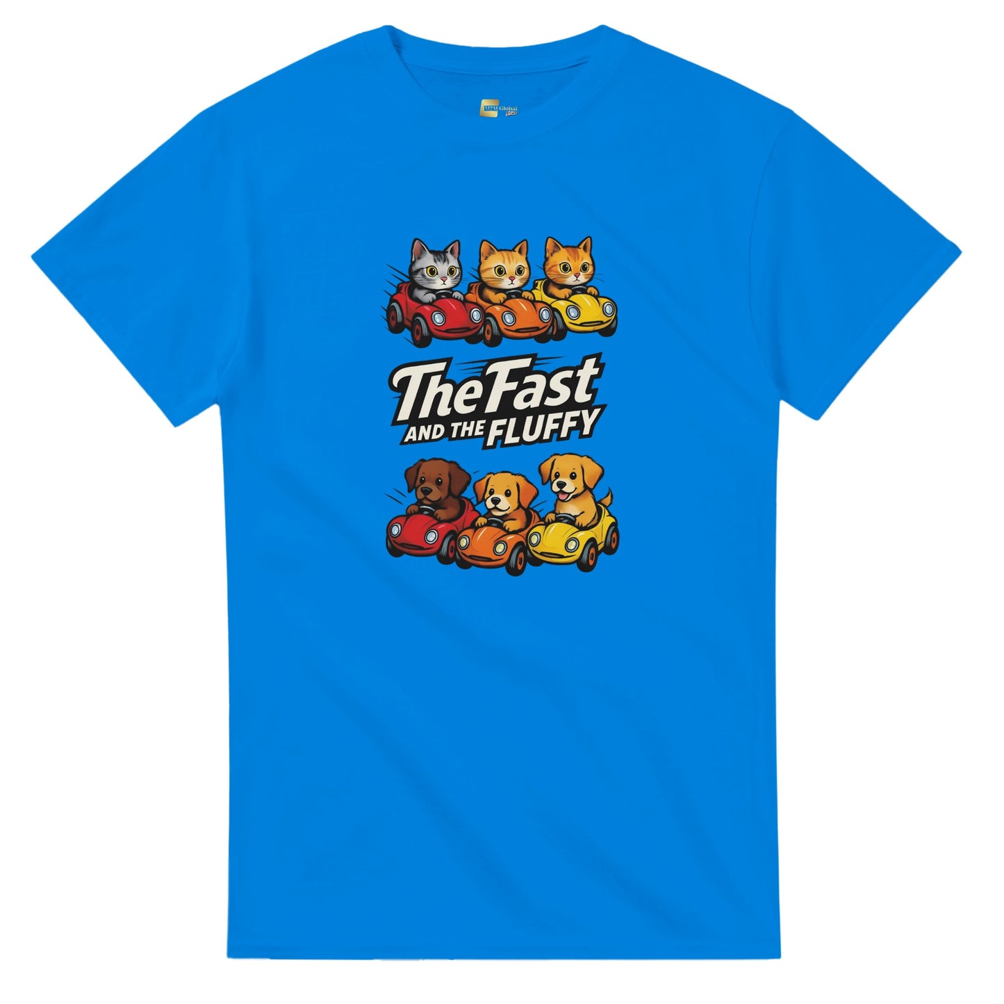 The Fast and The Fluffy graphic design on a Heavyweight T-shirt