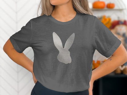 Dark Gray Bunny Head Silhouette Tee product type