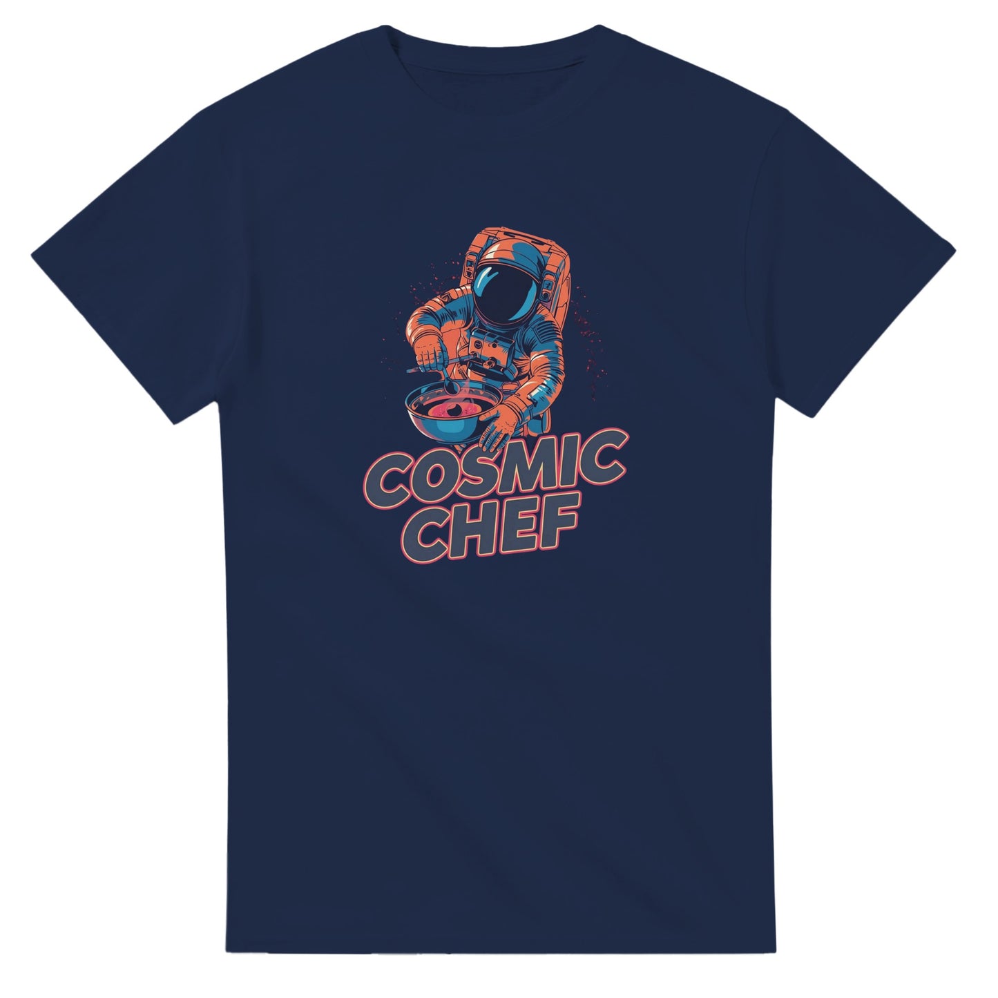 Cosmic Chef Astronaut graphic design on a Heavyweight T-shirt