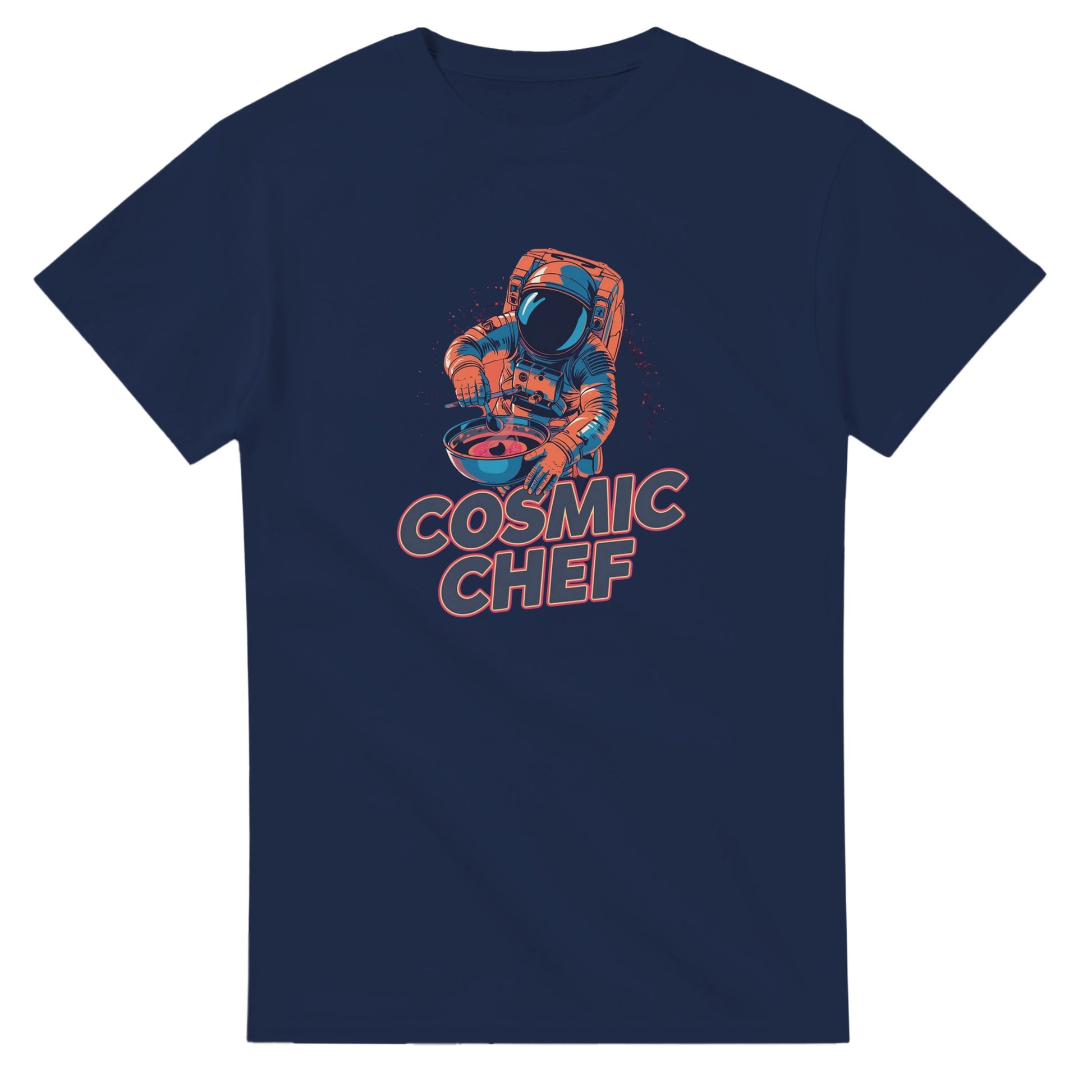 Cosmic Chef Astronaut graphic design on a Heavyweight T-shirt