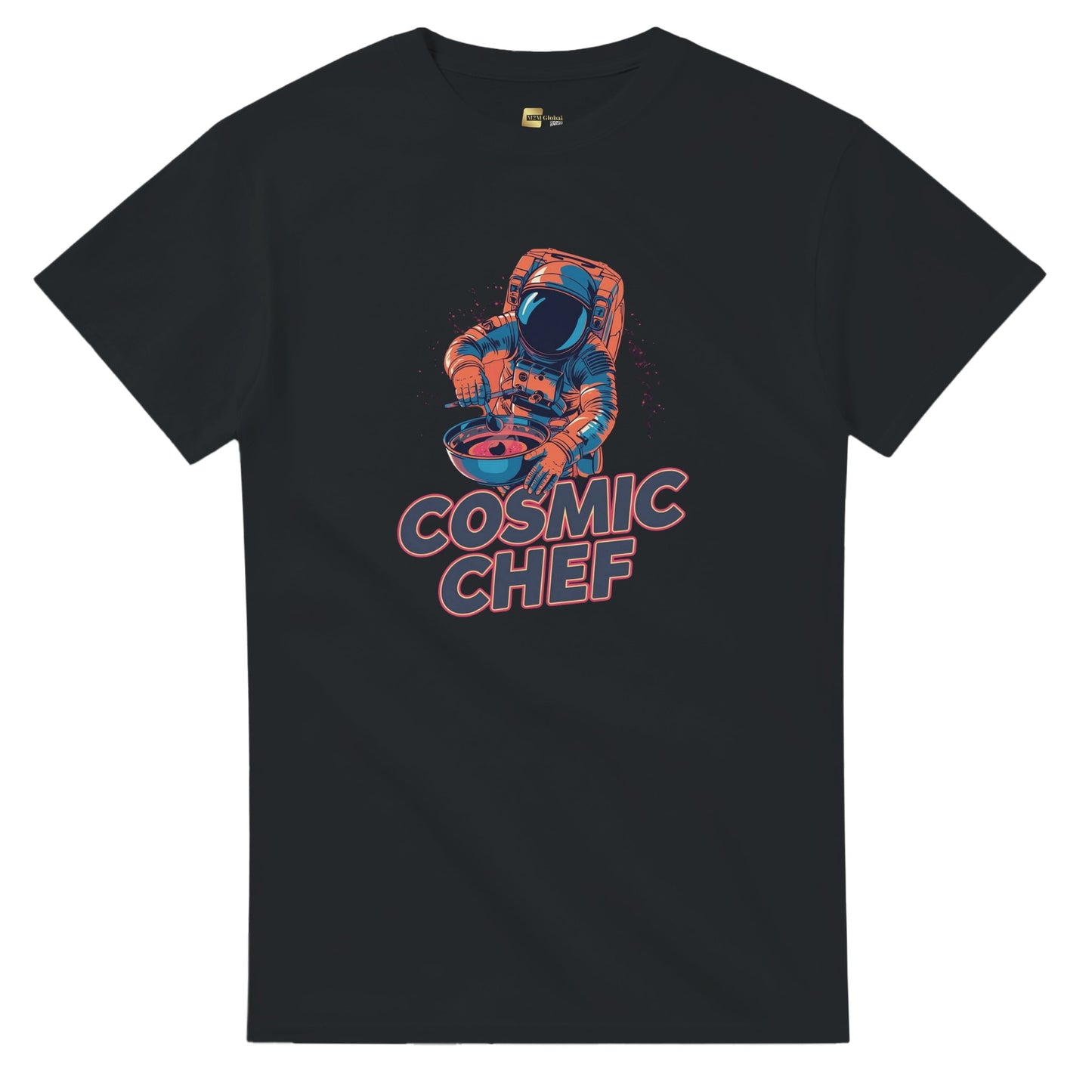 Cosmic Chef Astronaut graphic design on a Heavyweight T-shirt