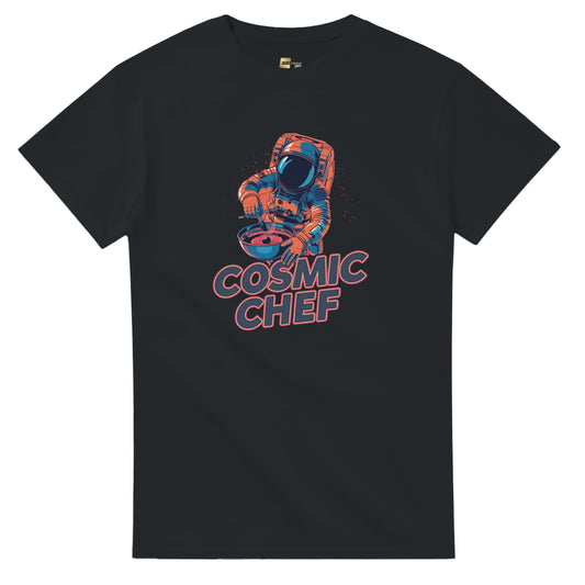 Cosmic Chef Astronaut graphic design on a Heavyweight T-shirt