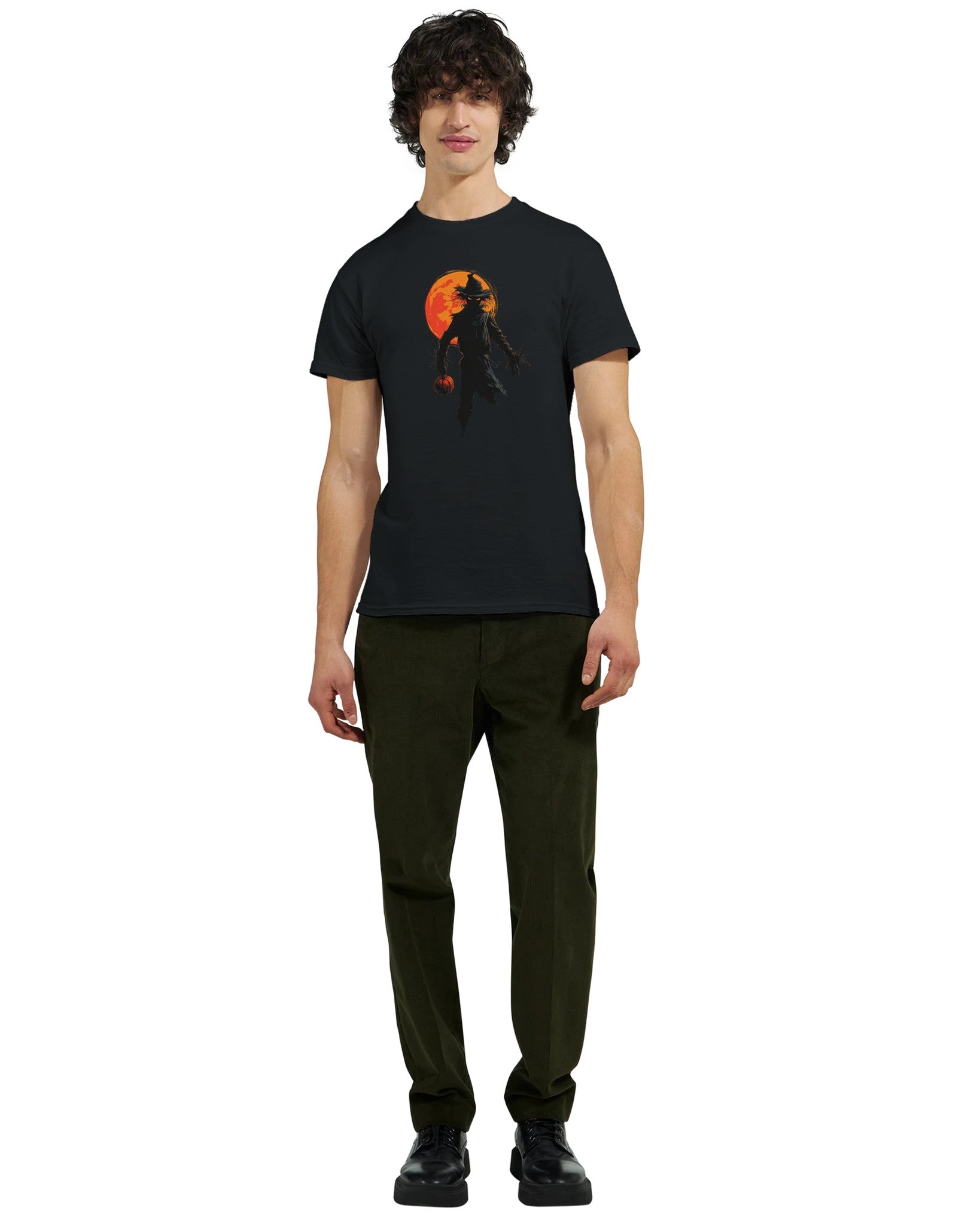 Spooky Scarecrow on a Heavyweight T-shirt