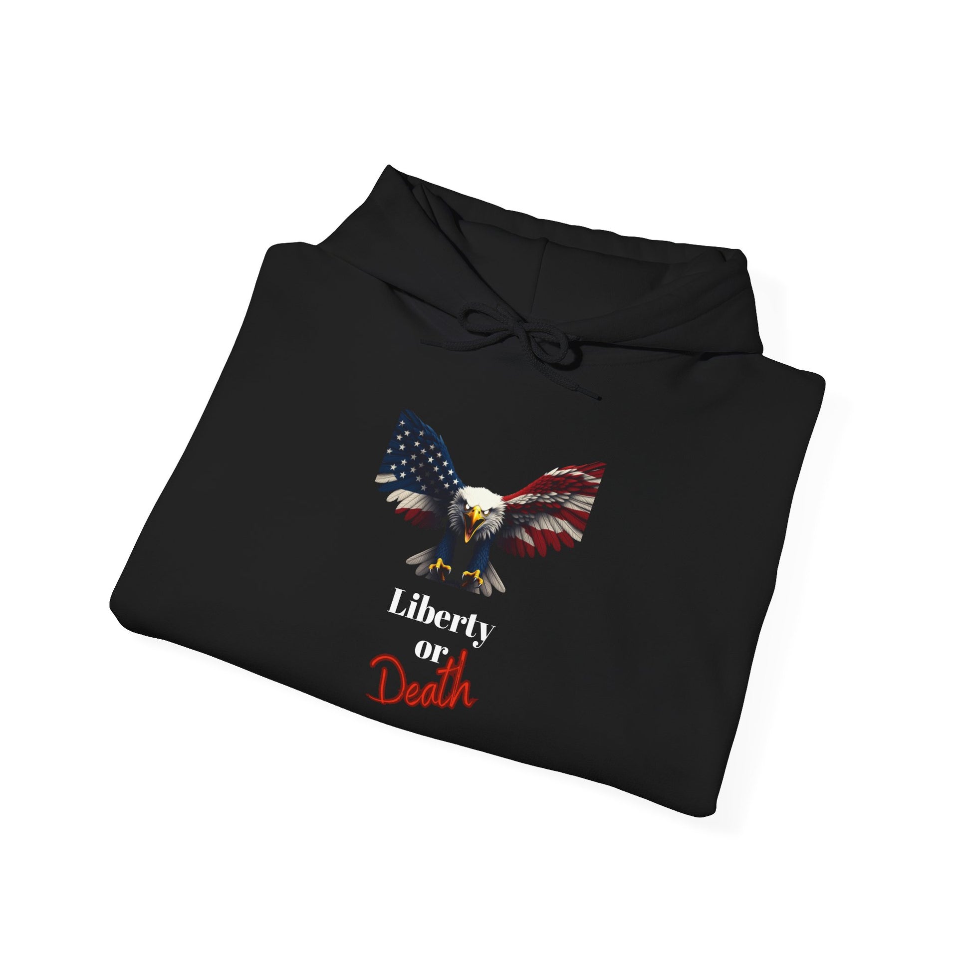 Liberty Or Death Patriotic Eagle on a Pullover Hoodie