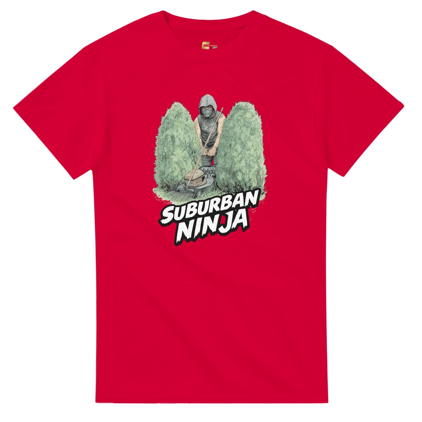 Suburban Ninja graphic design on a Heavyweight T-shirt