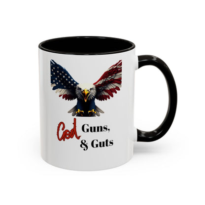 God Guns and Guts Patriotic Coffee Mug