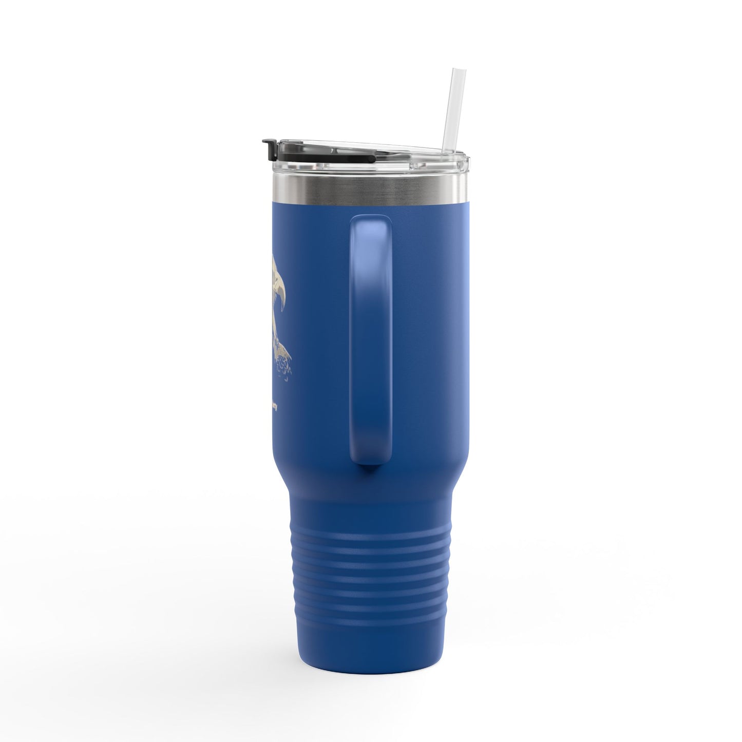 Strength in Liberty text on the muted of a  40oz Insulated Travel Mug