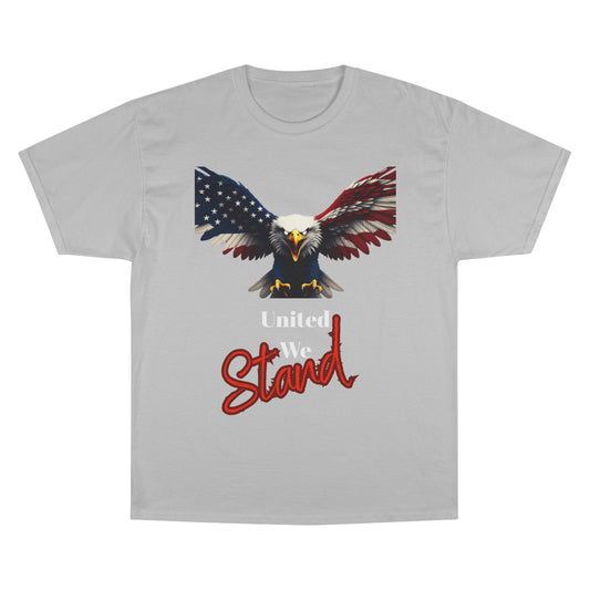 United We Stand Patriotic Eagle on a Champion T-shirt