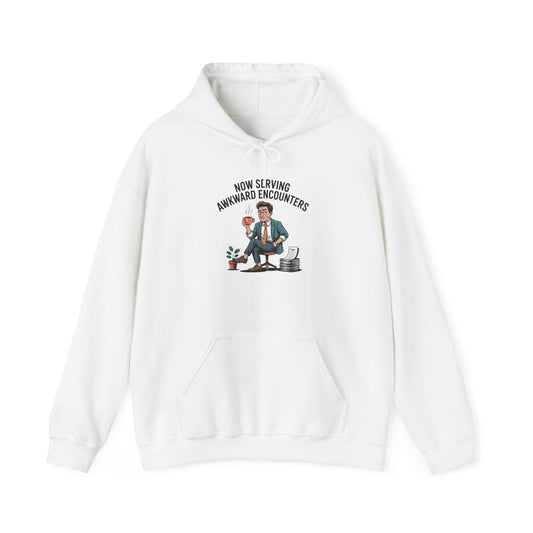 Now Serving Awkward Moments on a Pullover Hoodie