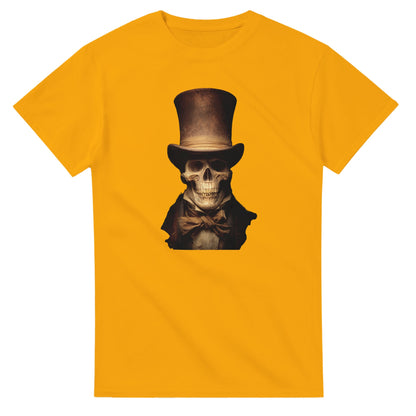 Victorian Gentleman Skull on a Heavyweight T-shirt