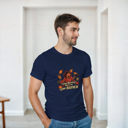 Cyber Monday Mayhem heavyweight t-shirt mockup