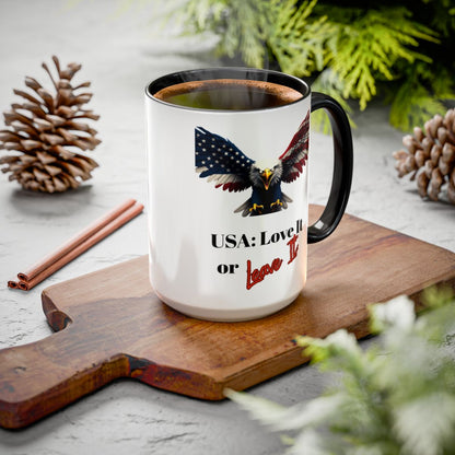 USA Love It or Leave It Eagle Mug for Coffee or Tea