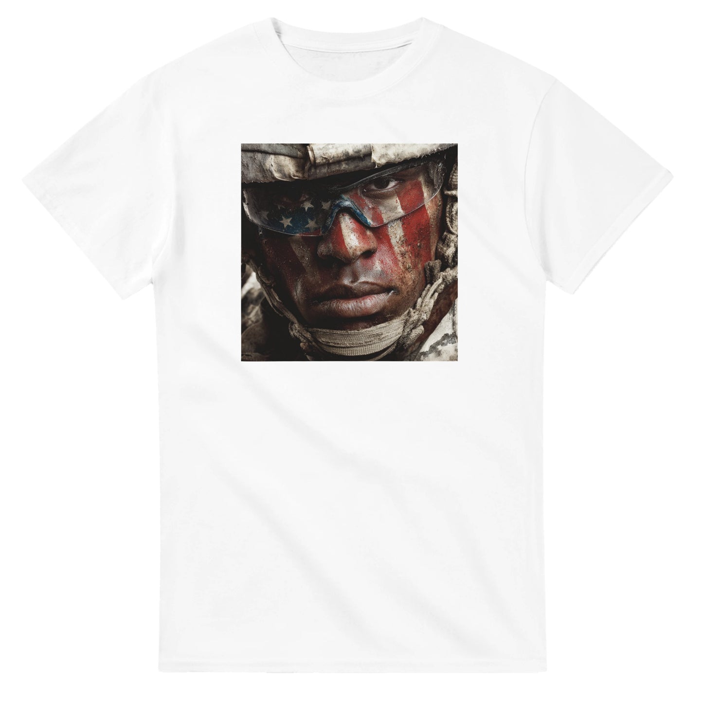 Patriotic Grit on a heavyweight t-shirt