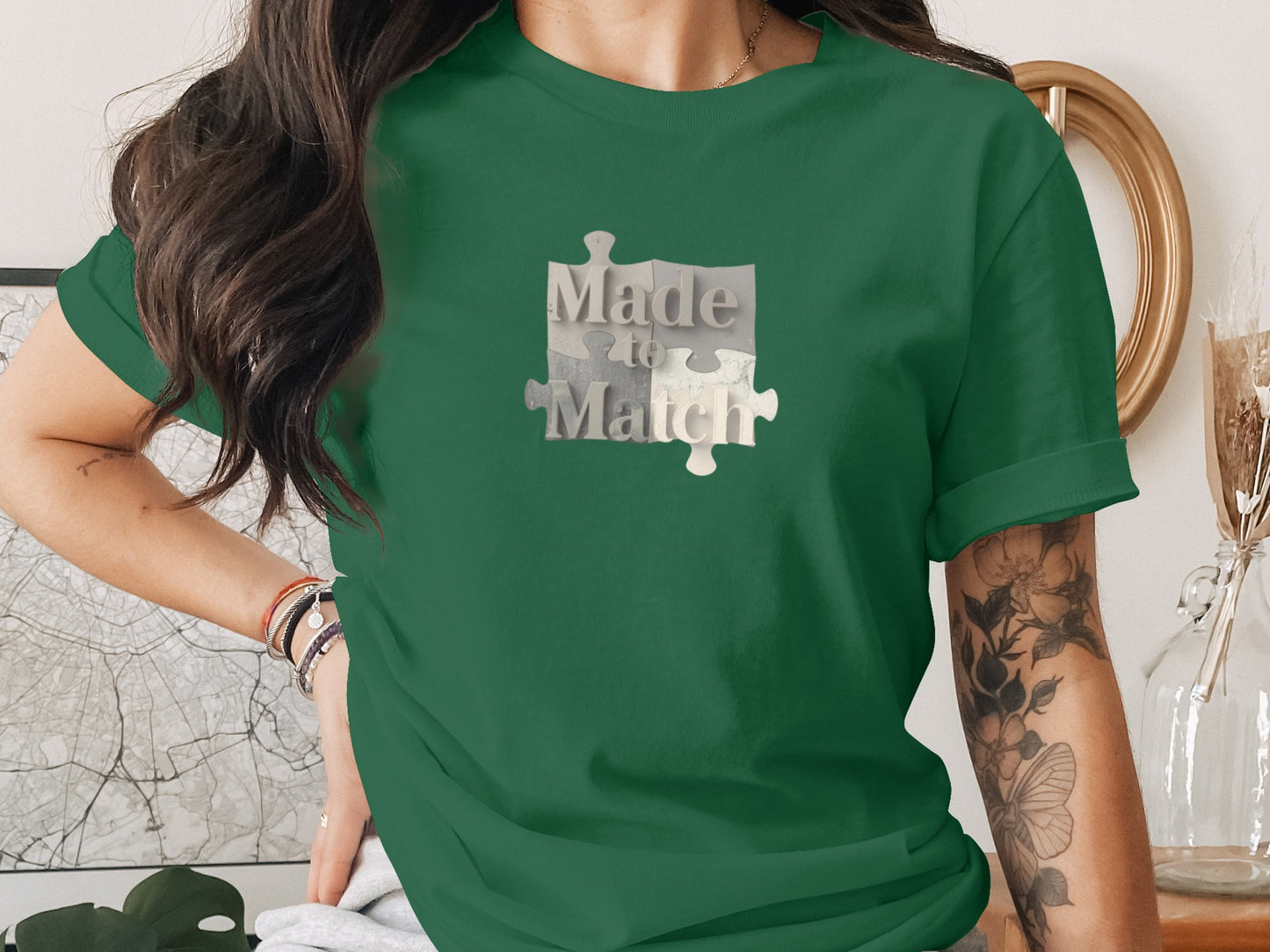 Made to Match Jigsaw Puzzle Graphic Tee Shirt